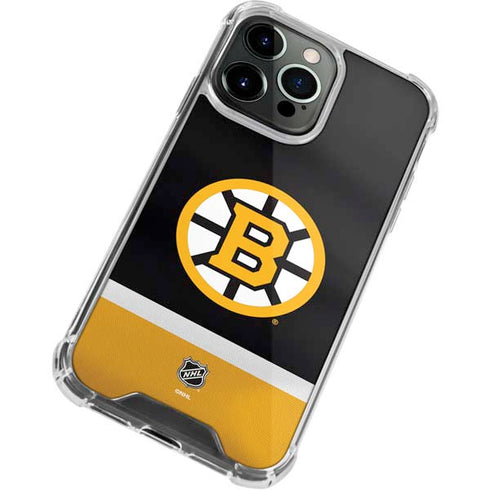 NHL Boston Bruins Jersey iPhone 14 Pro Clear Case